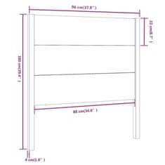 Greatstore szürke tömör fenyőfa fejtámla 96 x 4 x 100 cm