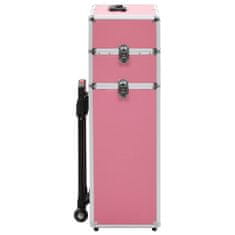 Greatstore rózsaszín alumínium sminkbőrönd