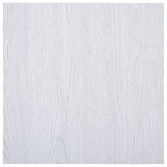 Greatstore fehér öntapadó PVC padlólapok 5,11 m²
