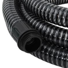 Vidaxl fekete PVC szívótömlő sárgaréz csatlakozókkal 1,1" 20 m 151066