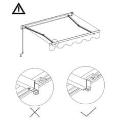 Vidaxl kék és fehér kézzel kihúzható napellenző 600 x 300 cm 3055199