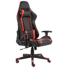 Vidaxl piros PVC forgó gamer szék 20481