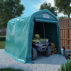 Greatstore 3056431 Garage Tent PVC 2,4x2,4 m Green (310024+310025)