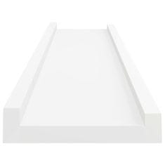 Vidaxl 2 db fehér MDF szegélypolc képkeretekhez 60 x 9 x 3 cm 323929