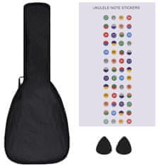 Vidaxl természetes soprano ukulele készlet táskával gyerekeknek 21" 70146