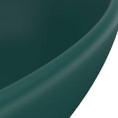 shumee ovális matt sötétzöld kerámia luxus mosdókagyló 40 x 33 cm