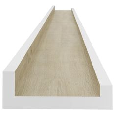 Vidaxl 2 db fehér és sonoma-tölgy színű fali polc 115 x 9 x 3 cm 326693