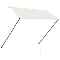 Vidaxl feltekerhető krémszínű napellenző LED-del 250 x 150 cm 145924