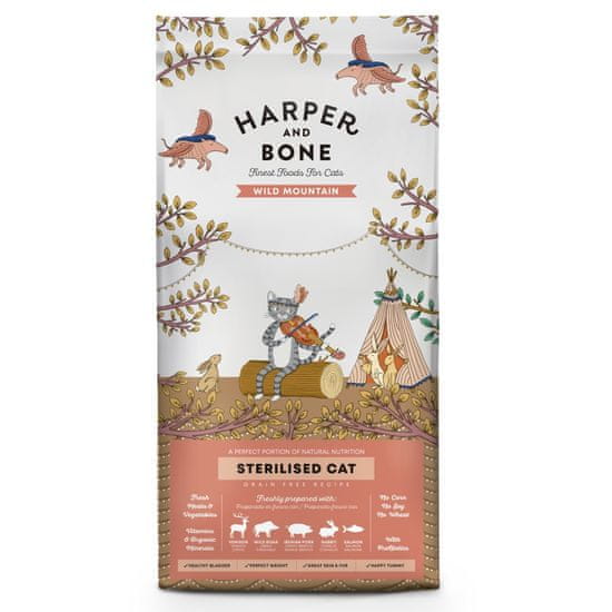 Harper and Bone Cat Sterilizált Wild Mountains 2 kg