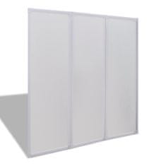 Vidaxl ZuhanyFal Kádparaván 141 x 132 cm 3 Panel Összehajtható 140785