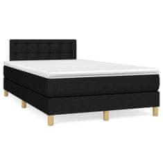 shumee fekete szövet rugós ágy matraccal 120 x 200 cm