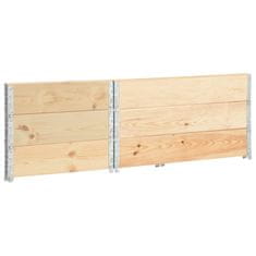 Vidaxl 3 db tömör fenyőfa magaságyás 80 x 120 cm 3055163