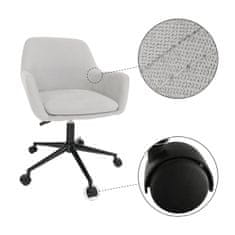 KONDELA Laira irodai szék - világosszürke/fekete