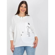 RELEVANCE Női plus size blúz zsebekkel MATTIA ekrü RV-BZ-8506.74P_395394 Univerzális