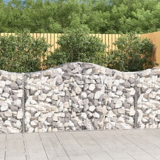 Greatstore 25 db íves horganyzott vas gabion kosár 200x50x100/120 cm