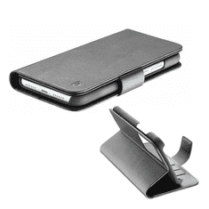 CellularLine BOOK AGENDA tok álló, bőr hatású (FLIP, oldalra nyíló, asztali tartó funkció, RFID védelem) FEKETE [Samsung Galaxy A72 5G (SM-A726F)] (BOOKAG2GALA72K)