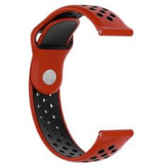 BStrap Silicone Sport szíj Huawei Watch GT3 42mm, red/black