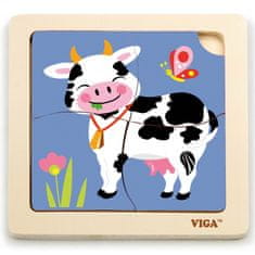 Viga Handy Wooden Cow Puzzle