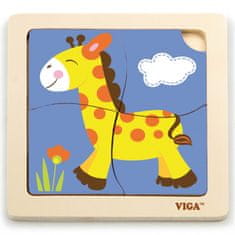 Viga Handy Wooden Puzzle zsiráf