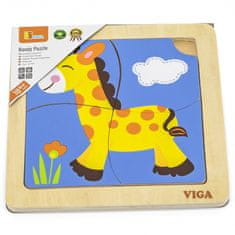 Viga Handy Wooden Puzzle zsiráf