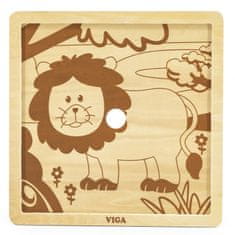 Viga Handy Wooden Lion Puzzle 9 darabos puzzle