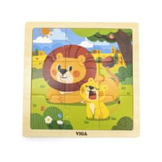 Viga Handy Wooden Lions Puzzle 9 darabos puzzle