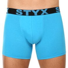 Styx 3PACK férfi boxeralsó hosszú sport gumi világoskék (3U1169) - méret L