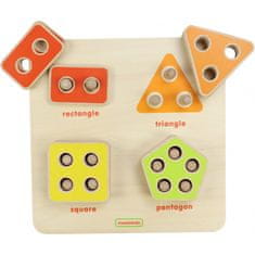 Masterkidz Fa Shape Sorter Geometriai figurák számolás Montessori