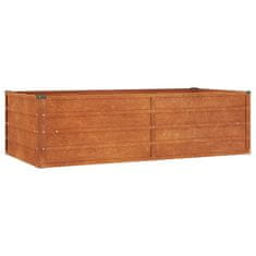 Greatstore rozsda színű corten acél kerti magaságyás 160 x 80 x 45 cm