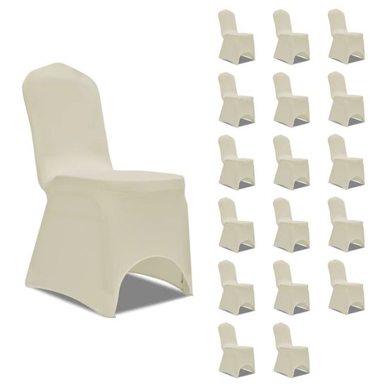 Greatstore 18 db krémszínű sztreccs székszoknya