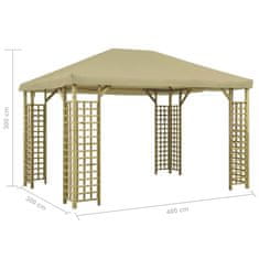 Greatstore bézs pavilon 4 x 3 m