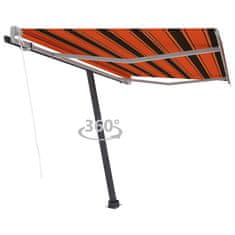 Greatstore narancssárga-barna automata póznás napellenző 350 x 250 cm