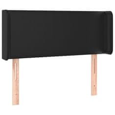 Greatstore fekete műbőr LED-es fejtámla 83 x 16 x 78/88 cm