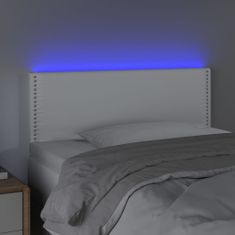 Greatstore fehér műbőr LED-es fejtámla 100 x 5 x 78/88 cm