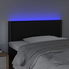 Greatstore fekete műbőr LED-es fejtámla 100 x 5 x 78/88 cm