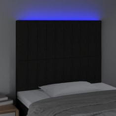 Greatstore fekete szövet LED-es fejtámla 100x5x118/128 cm