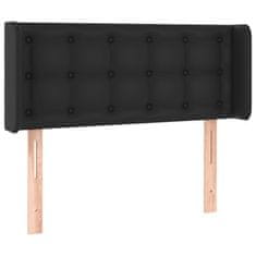 Greatstore fekete műbőr LED-es fejtámla 83 x 16 x 78/88 cm