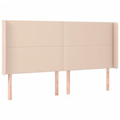 Greatstore cappuccino műbőr LED-es fejtámla 203x16x118/128 cm