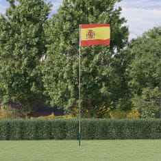 Greatstore spanyol alumínium zászló és rúd 5,55 m