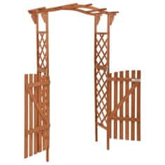 Greatstore tömör fenyőfa pergola kapuval 116 x 40 x 204 cm