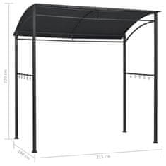 Greatstore antracitszürke acél grillpavilon 215 x 150 x 220 cm