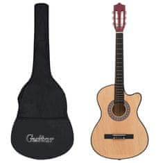 Greatstore 12 darabos 6 húros cutaway akusztikus western gitárszett 38"