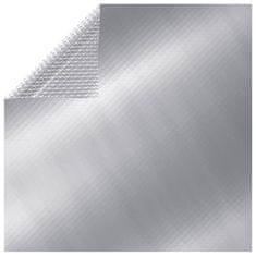 Vidaxl ezüst polietilén medencetakaró 260 x 160 cm 93092