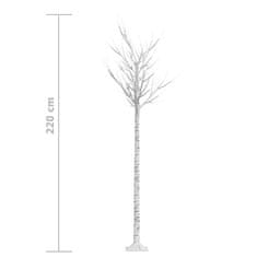 Vidaxl 200 LED-es bel-/kültéri meleg fehér fűzfa karácsonyfa 2,2 m 328684