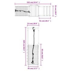Vidaxl tömör fenyőfa kültéri játszószett 3155915