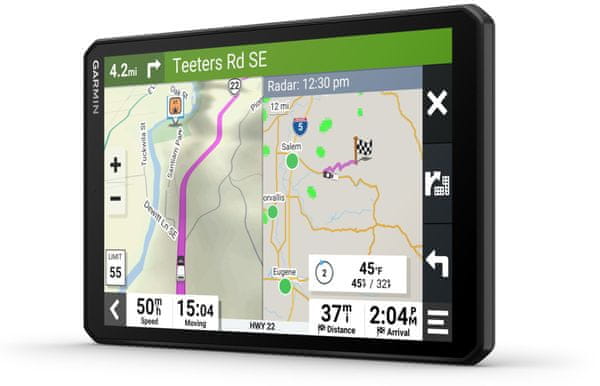 GPS navigáció Garmin Camper 895 (8) Lakókocsikhoz alkalmas GPS navigáció Európa és Afrika élő forgalmi térképével, élethosszig tartó frissítéssel, Bluetooth kihangosító, Wi-Fi hangasszisztens modern funkciók erős autós navigációs társ app riasztási funkció nagy kijelző madártávlatból frissítés Wifi kapcsolat lakókocsi utánfutó útmutató MICHELIN Green Guide nagy kijelző riasztás Bluetooth kapcsolat Wi-Fi frissítés hangasszisztens