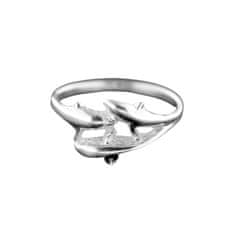 Amiatex Ezüst gyűrű 15440 + Nőin zokni Gatta Calzino Strech, 57