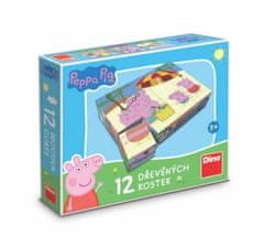 Dino Toys Peppa Malac - Fa blokkok 12 db