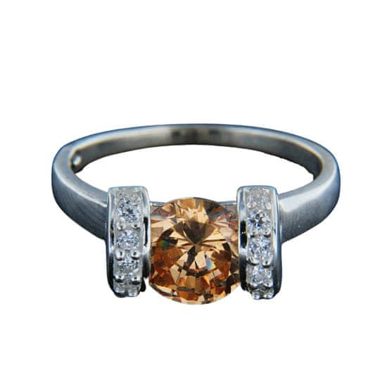 Amiatex Ezüst gyűrű 14354 + Nőin zokni Gatta Calzino Strech