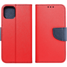 TokShop Xiaomi Redmi 10A, Oldalra nyíló tok, stand, Fancy Book, piros (122229)